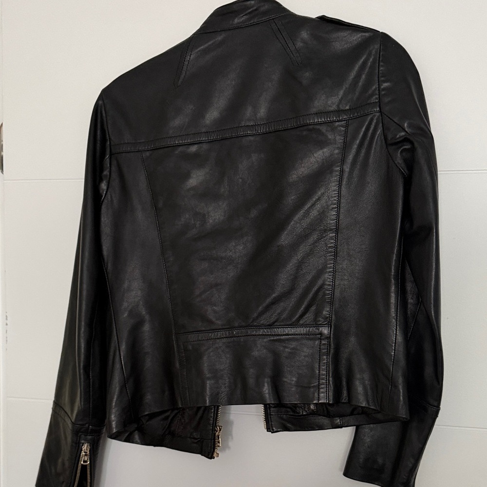 Massimo Dutti Black Leather Jacket - Picture 11 of 11